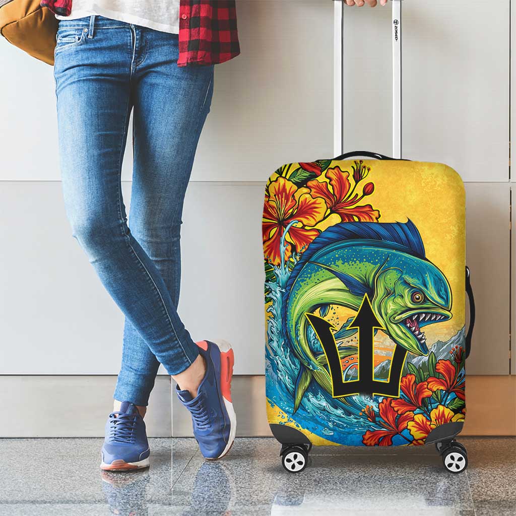 Barbados Mahi-mahi Trident Luggage Cover - Wonder Print Shop