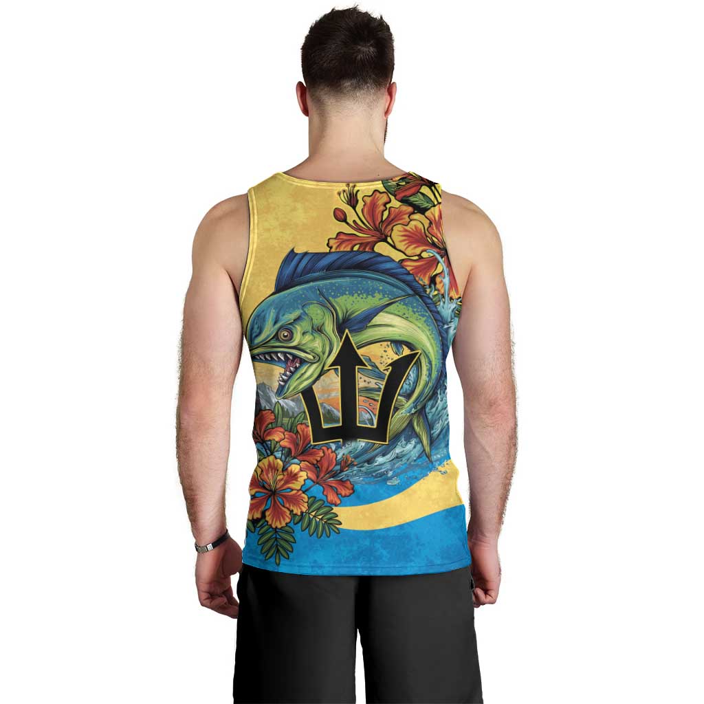Barbados Mahi-mahi Trident Men Tank Top - Wonder Print Shop