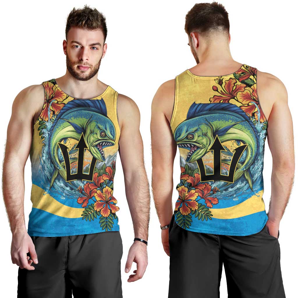 Barbados Mahi-mahi Trident Men Tank Top - Wonder Print Shop