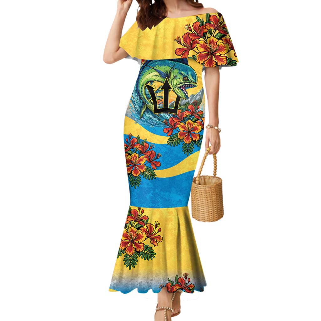 Barbados Mahi-mahi Trident Mermaid Dress - Wonder Print Shop