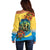 Barbados Mahi-mahi Trident Off Shoulder Sweater - Wonder Print Shop