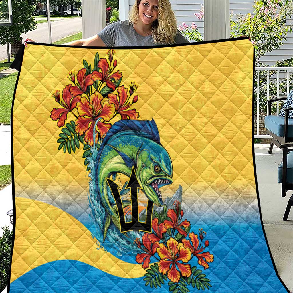 Barbados Mahi-mahi Trident Quilt - Wonder Print Shop