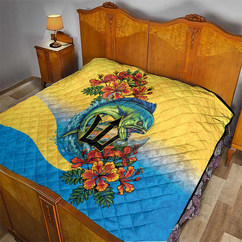 Barbados Mahi-mahi Trident Quilt - Wonder Print Shop