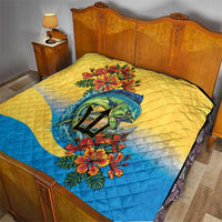 Barbados Mahi-mahi Trident Quilt - Wonder Print Shop