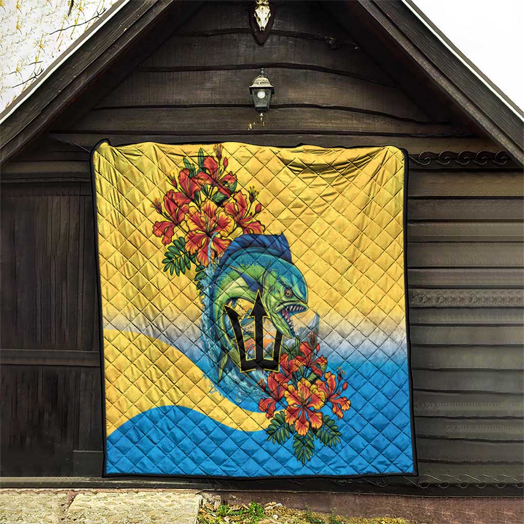 Barbados Mahi-mahi Trident Quilt - Wonder Print Shop