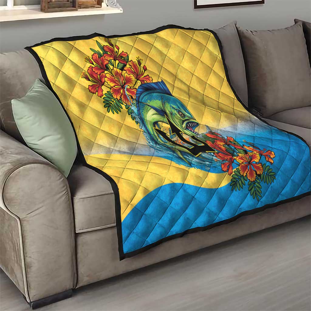 Barbados Mahi-mahi Trident Quilt - Wonder Print Shop