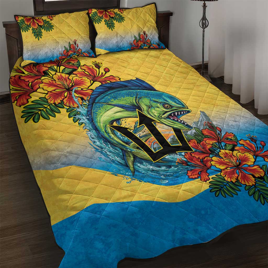 Barbados Mahi-mahi Trident Quilt Bed Set - Wonder Print Shop