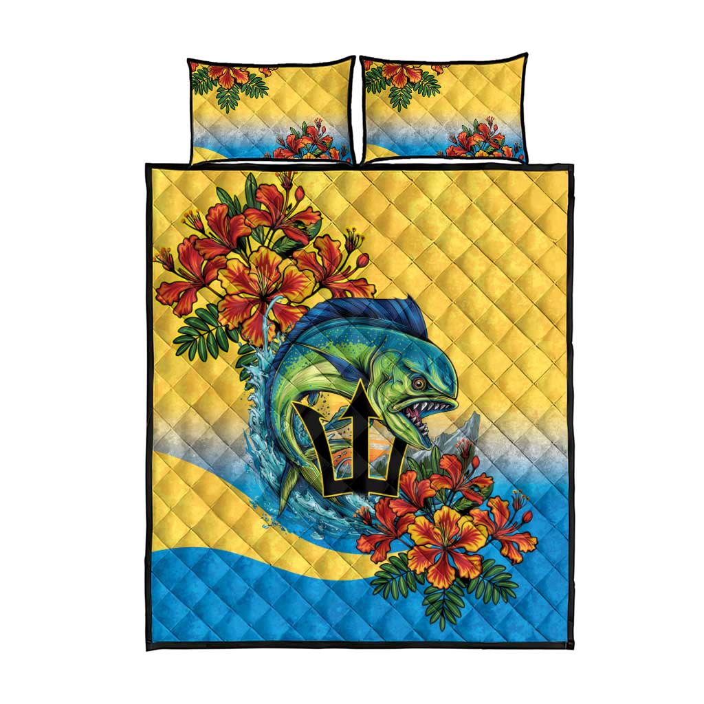 Barbados Mahi-mahi Trident Quilt Bed Set - Wonder Print Shop