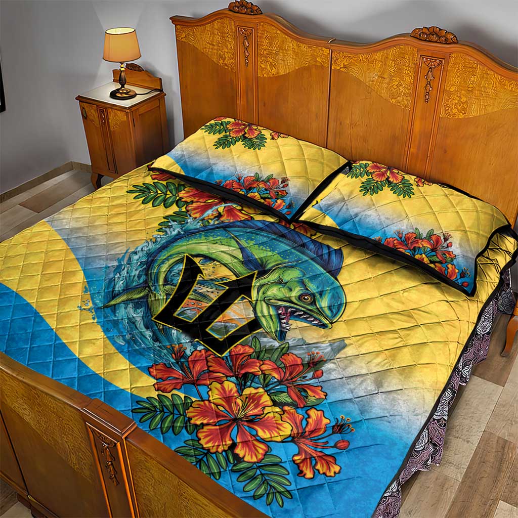 Barbados Mahi-mahi Trident Quilt Bed Set - Wonder Print Shop