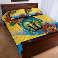 Barbados Mahi-mahi Trident Quilt Bed Set - Wonder Print Shop
