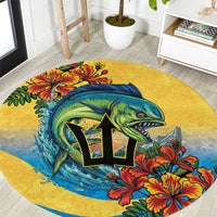 Barbados Mahi-mahi Trident Round Carpet - Wonder Print Shop