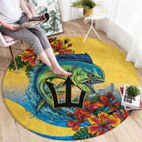 Barbados Mahi-mahi Trident Round Carpet - Wonder Print Shop