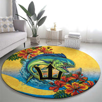Barbados Mahi-mahi Trident Round Carpet - Wonder Print Shop