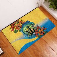 Barbados Mahi-mahi Trident Rubber Doormat - Wonder Print Shop