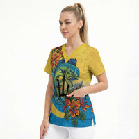 Black Barbadians Mahi-mahi Trident Scrub Top