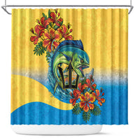 Barbados Mahi-mahi Trident Shower Curtain - Wonder Print Shop