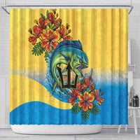 Barbados Mahi-mahi Trident Shower Curtain - Wonder Print Shop