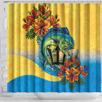 Barbados Mahi-mahi Trident Shower Curtain - Wonder Print Shop