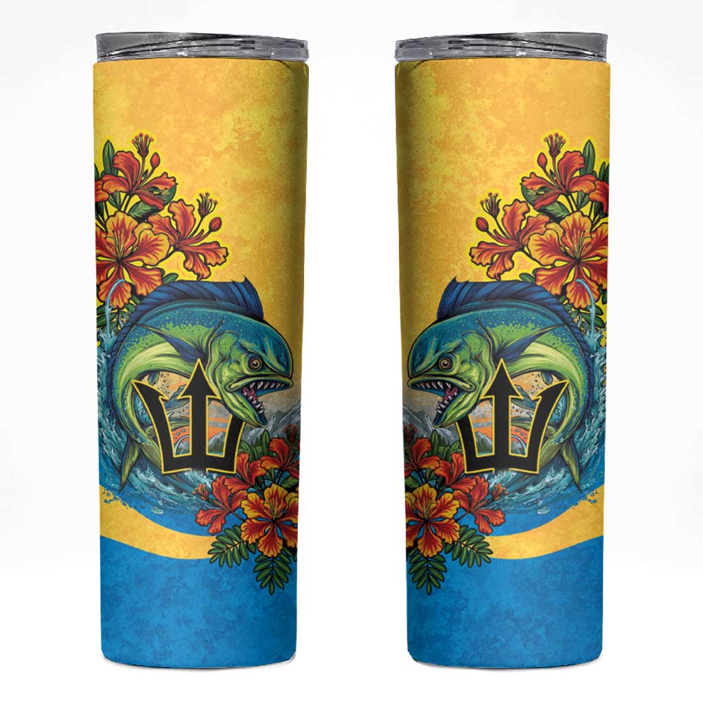 Barbados Mahi-mahi Trident Skinny Tumbler - Wonder Print Shop