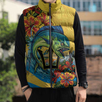 Barbados Mahi-mahi Trident Sleeveless Puffer Jacket - Wonder Print Shop