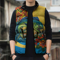 Barbados Mahi-mahi Trident Sleeveless Puffer Jacket - Wonder Print Shop