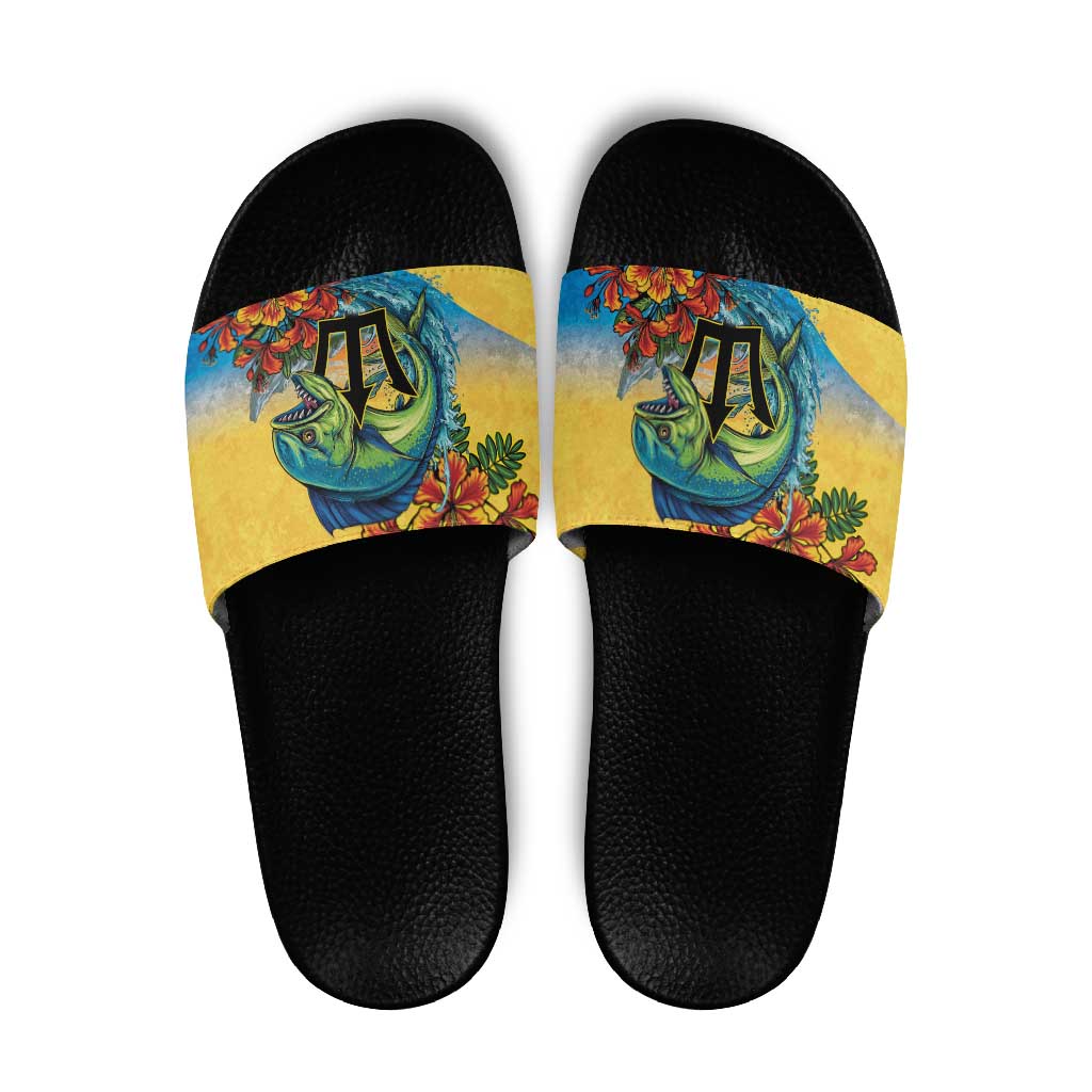 Barbados Mahi-mahi Trident Slide Sandals - Wonder Print Shop