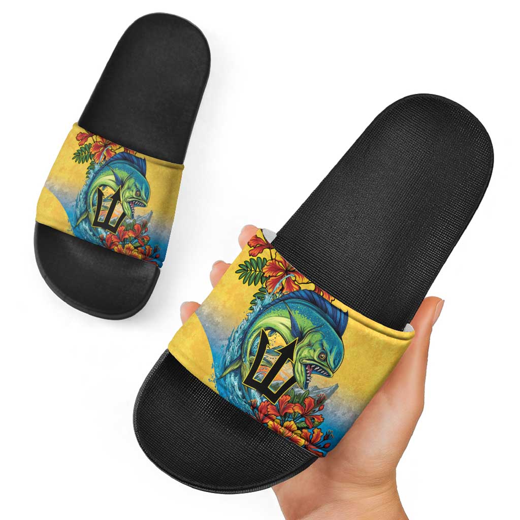 Barbados Mahi-mahi Trident Slide Sandals - Wonder Print Shop
