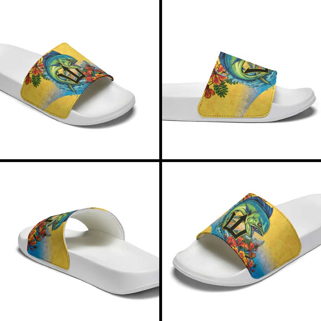 Barbados Mahi-mahi Trident Slide Sandals - Wonder Print Shop