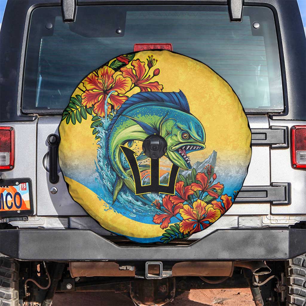 Barbados Mahi-mahi Trident Spare Tire Cover - Wonder Print Shop