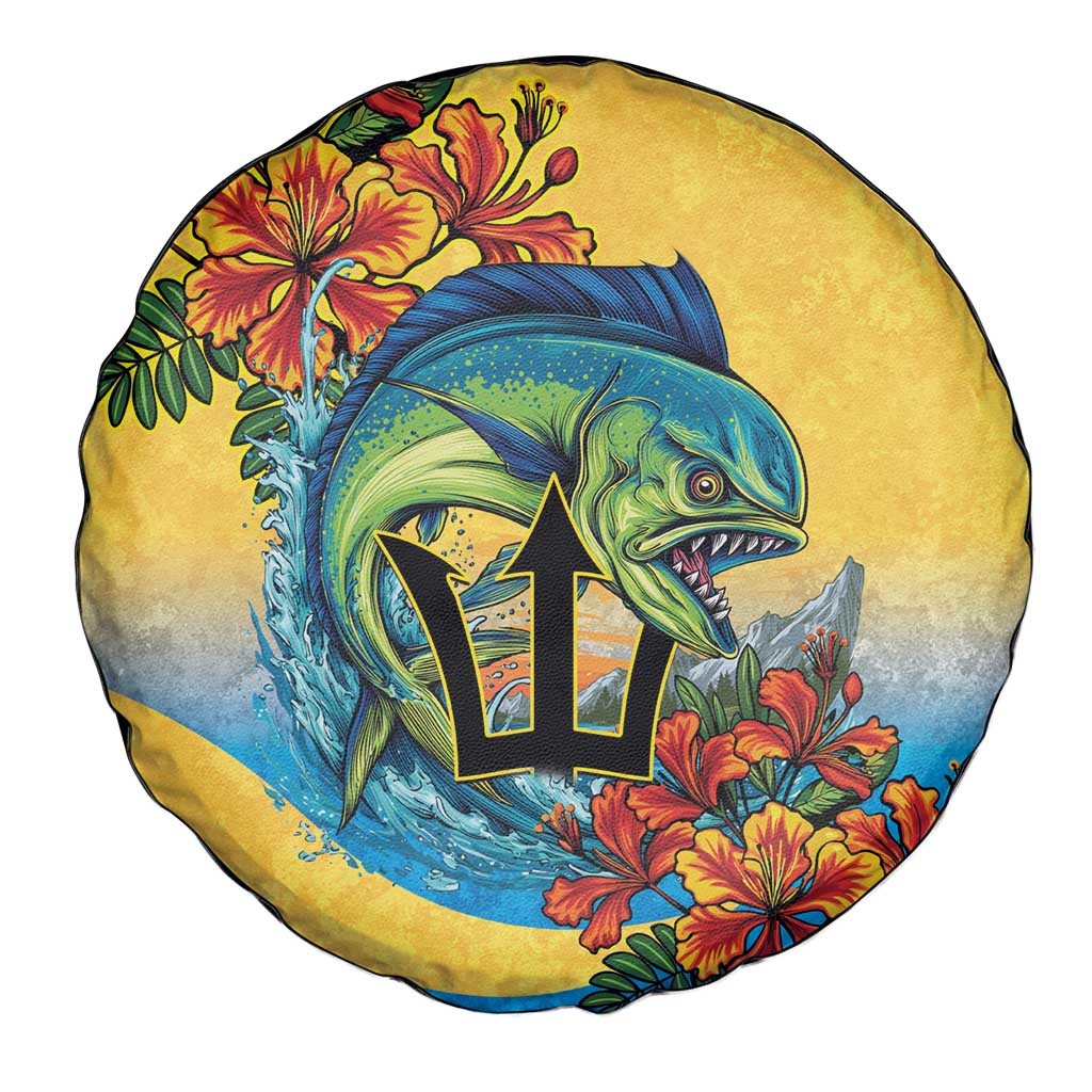 Barbados Mahi-mahi Trident Spare Tire Cover - Wonder Print Shop