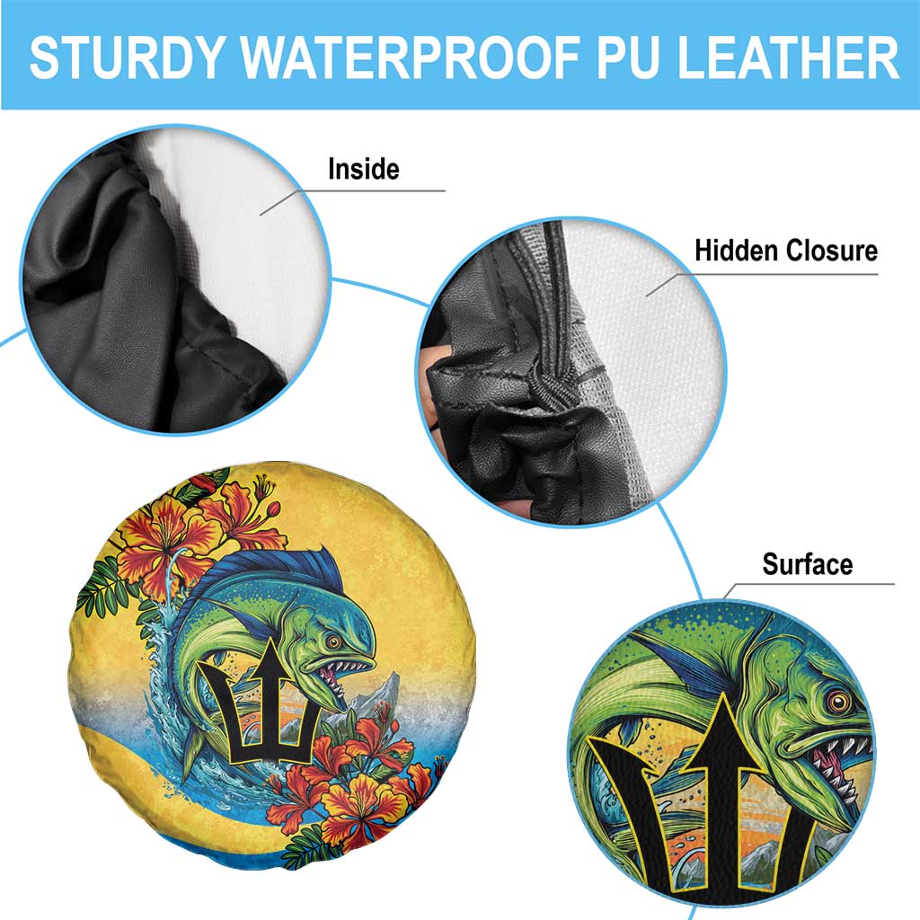 Barbados Mahi-mahi Trident Spare Tire Cover - Wonder Print Shop