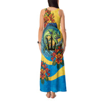 Barbados Mahi-mahi Trident Tank Maxi Dress - Wonder Print Shop