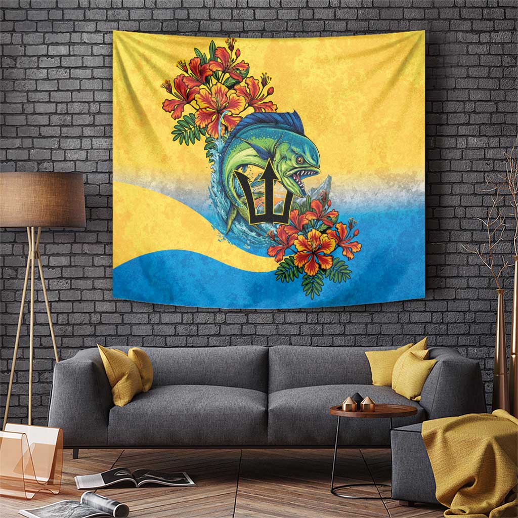 Barbados Mahi-mahi Trident Tapestry - Wonder Print Shop