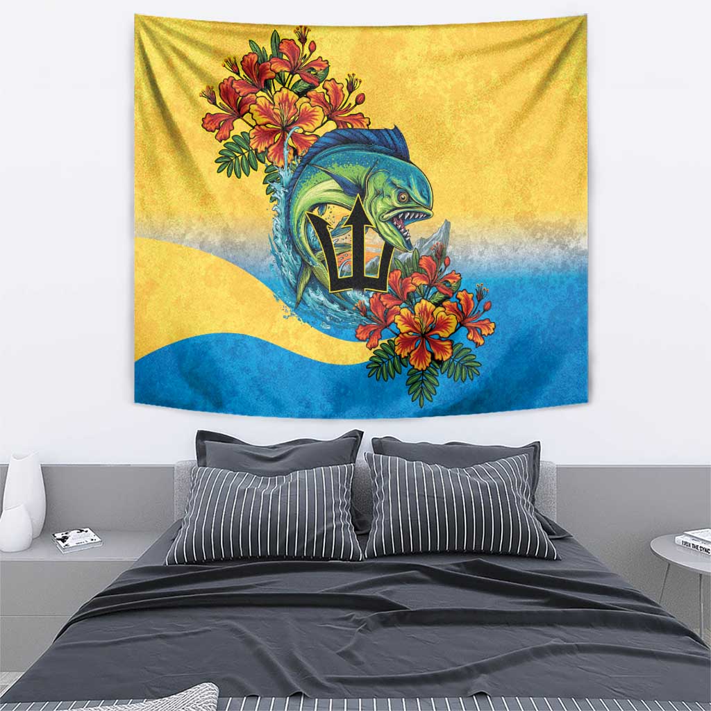 Barbados Mahi-mahi Trident Tapestry - Wonder Print Shop
