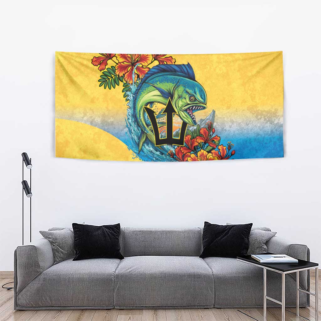 Barbados Mahi-mahi Trident Tapestry - Wonder Print Shop