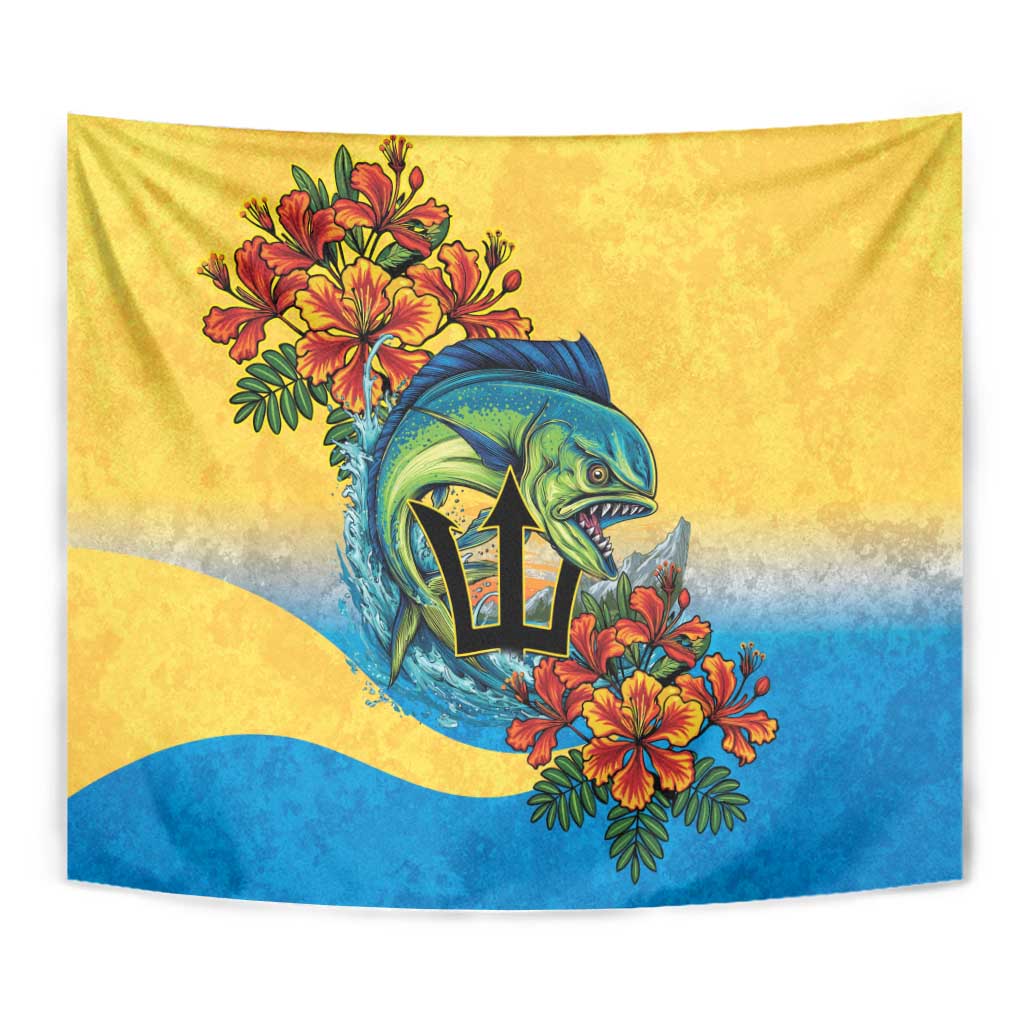 Barbados Mahi-mahi Trident Tapestry - Wonder Print Shop