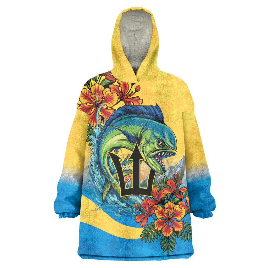 Barbados Mahi-mahi Trident Wearable Blanket Hoodie - Wonder Print Shop