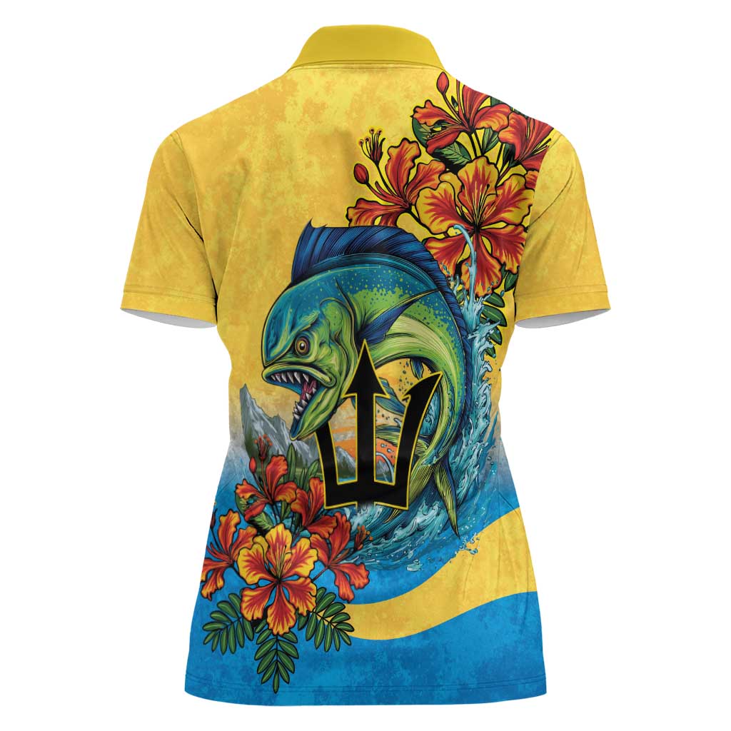 Barbados Mahi-mahi Trident Women Polo Shirt - Wonder Print Shop