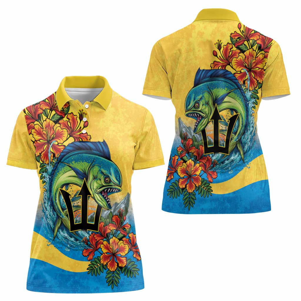 Barbados Mahi-mahi Trident Women Polo Shirt - Wonder Print Shop