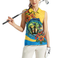 Barbados Mahi-mahi Trident Women Sleeveless Polo Shirt - Wonder Print Shop