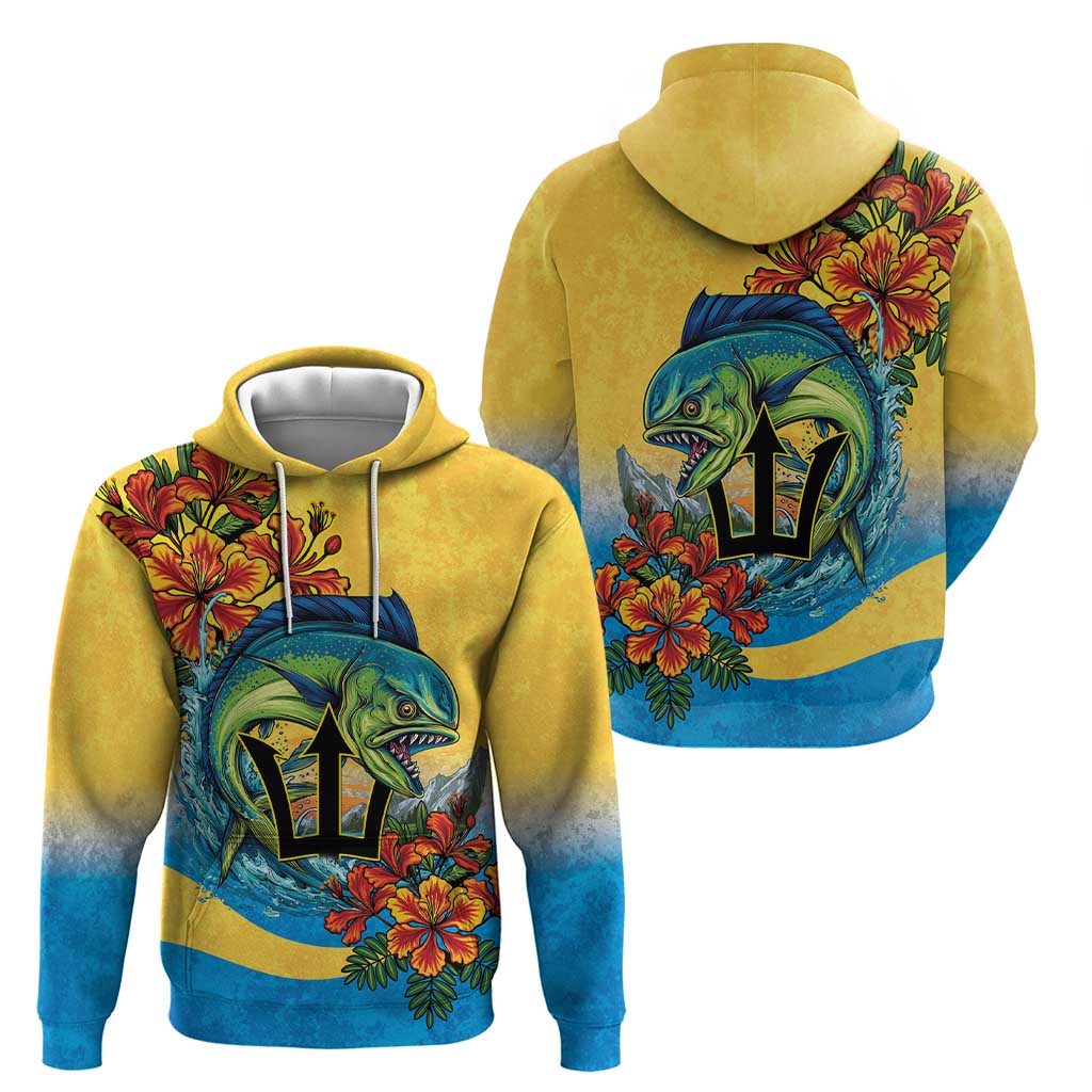 Barbados Mahi-mahi Trident Zip Hoodie - Wonder Print Shop