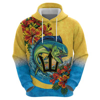 Barbados Mahi-mahi Trident Zip Hoodie - Wonder Print Shop