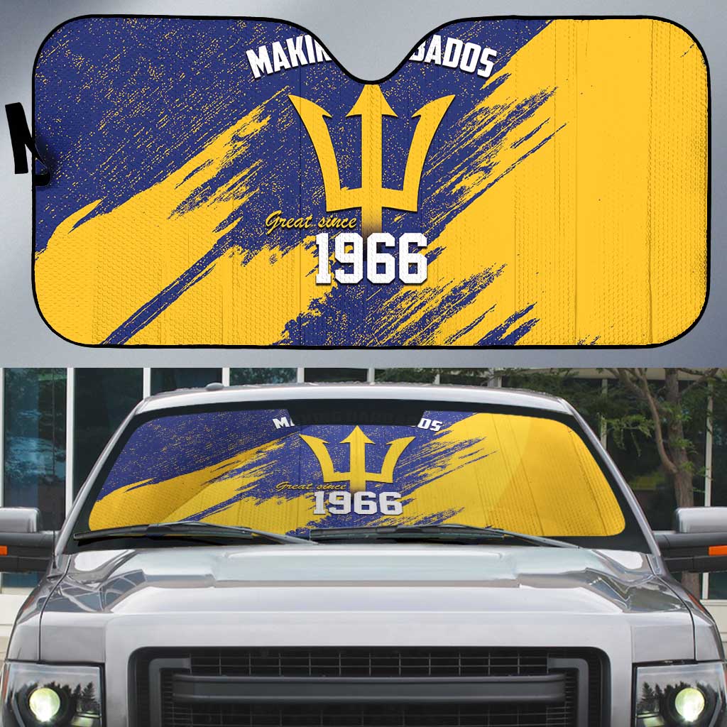 Barbados Pride Est 1966 Auto Sun Shade - Wonder Print Shop