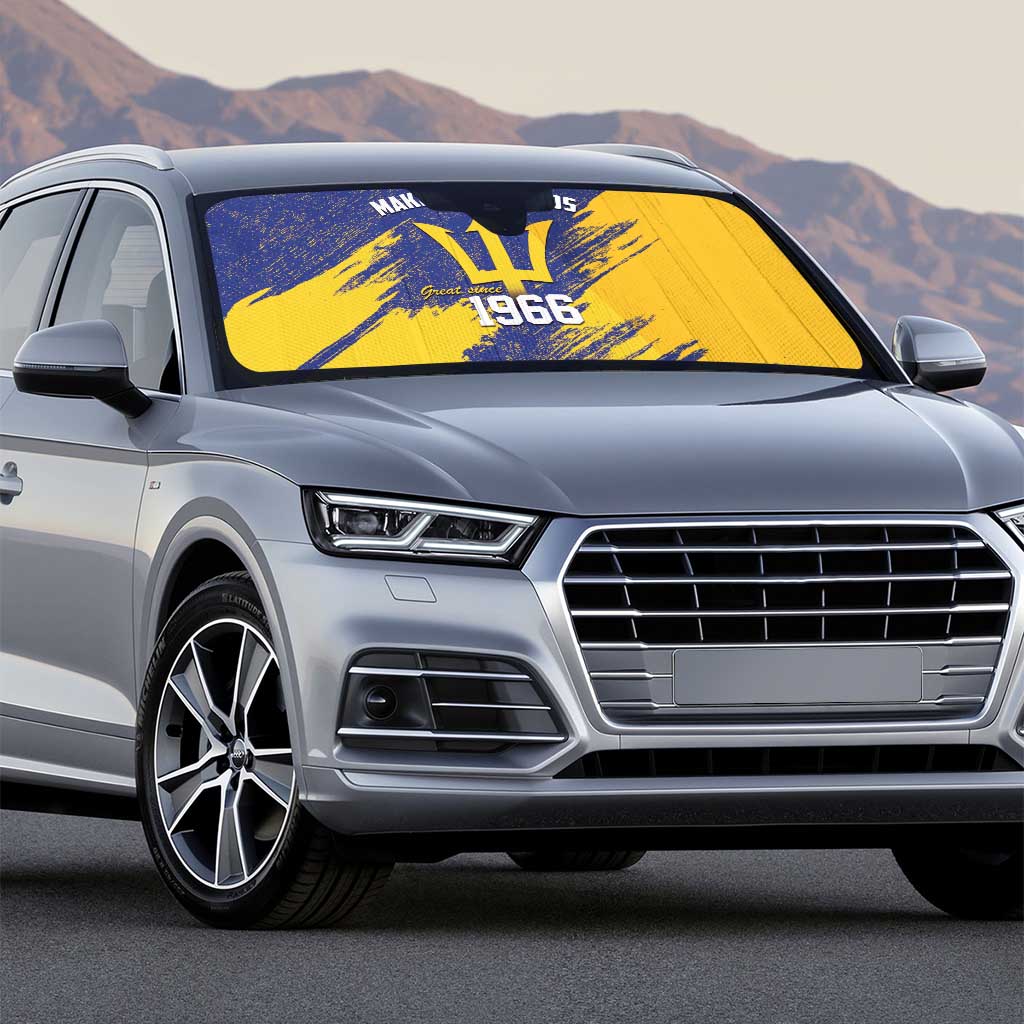 Barbados Pride Est 1966 Auto Sun Shade - Wonder Print Shop