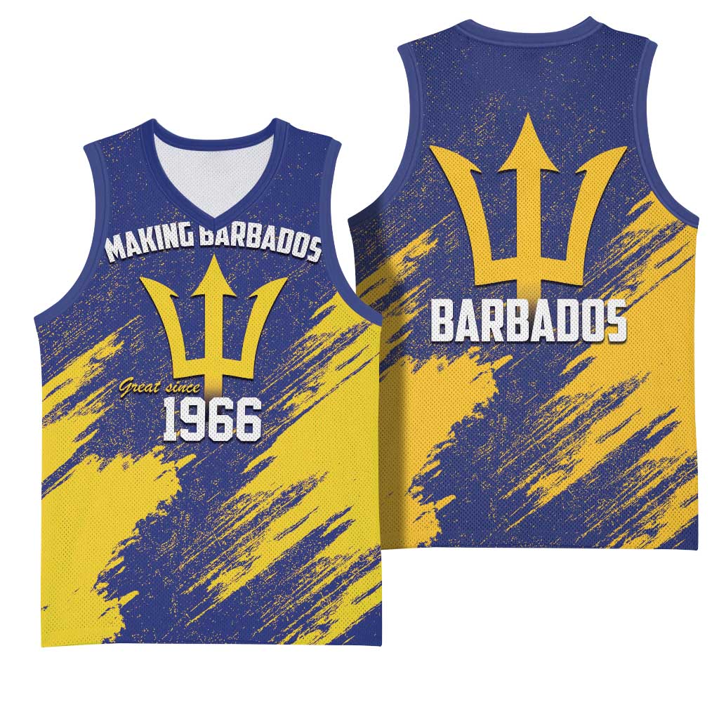 Barbados Pride Est 1966 Basketball Jersey - Wonder Print Shop