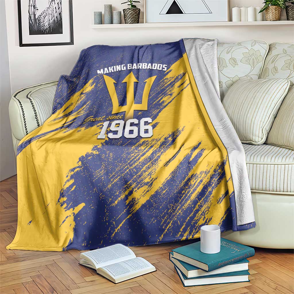 Barbados Pride Est 1966 Blanket - Wonder Print Shop
