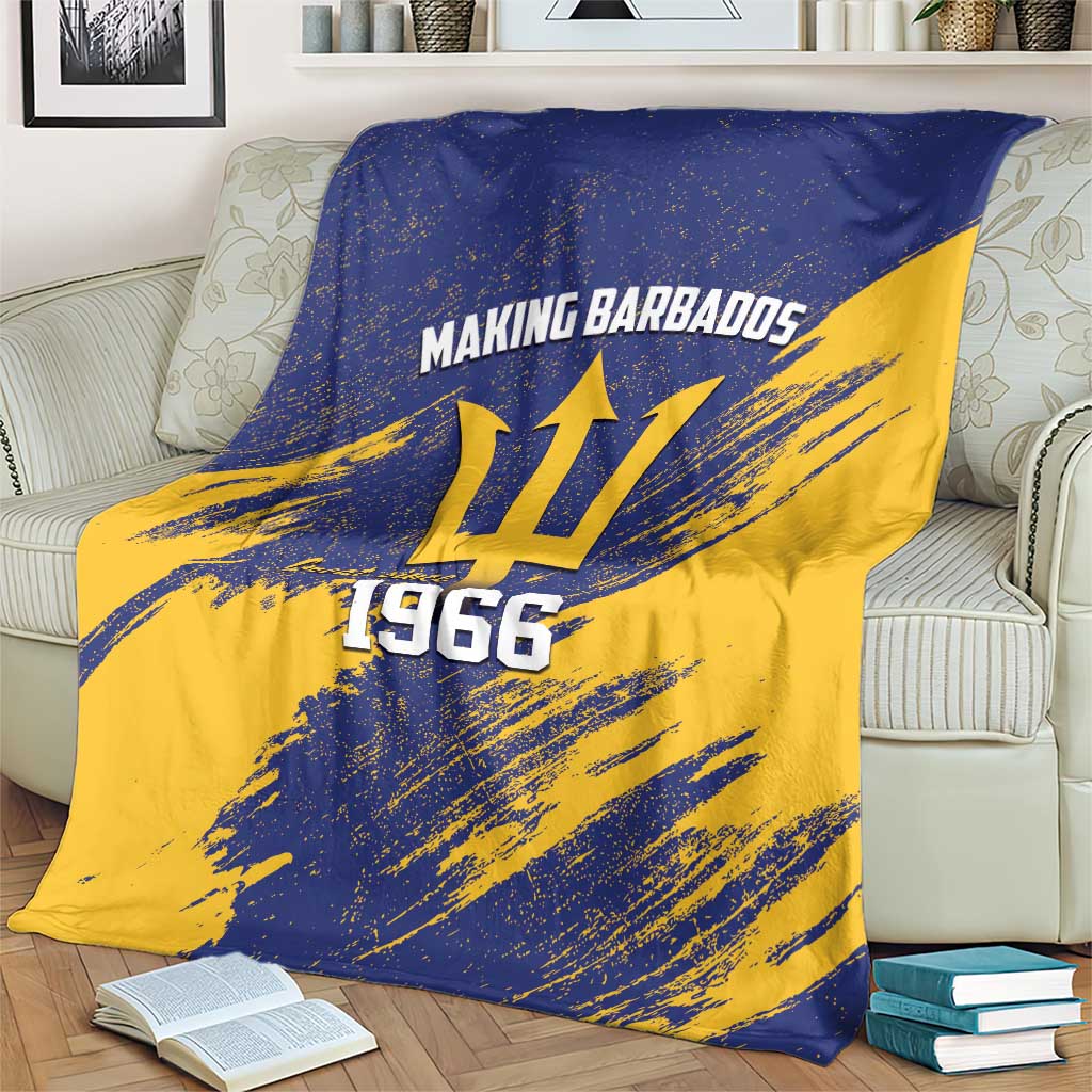 Barbados Pride Est 1966 Blanket - Wonder Print Shop