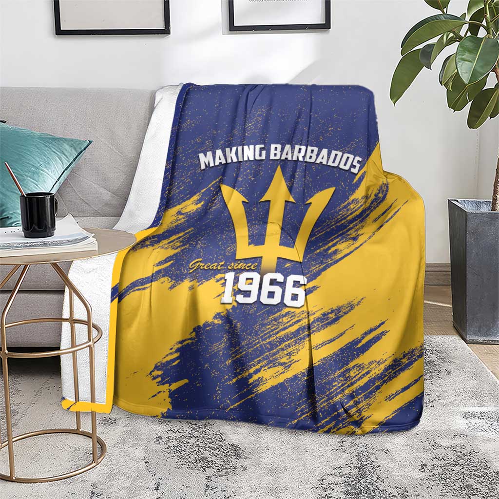 Barbados Pride Est 1966 Blanket - Wonder Print Shop