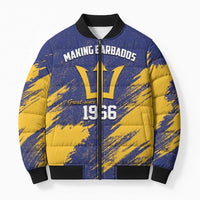 Barbados Pride Est 1966 Bomber Puffer Jacket - Wonder Print Shop