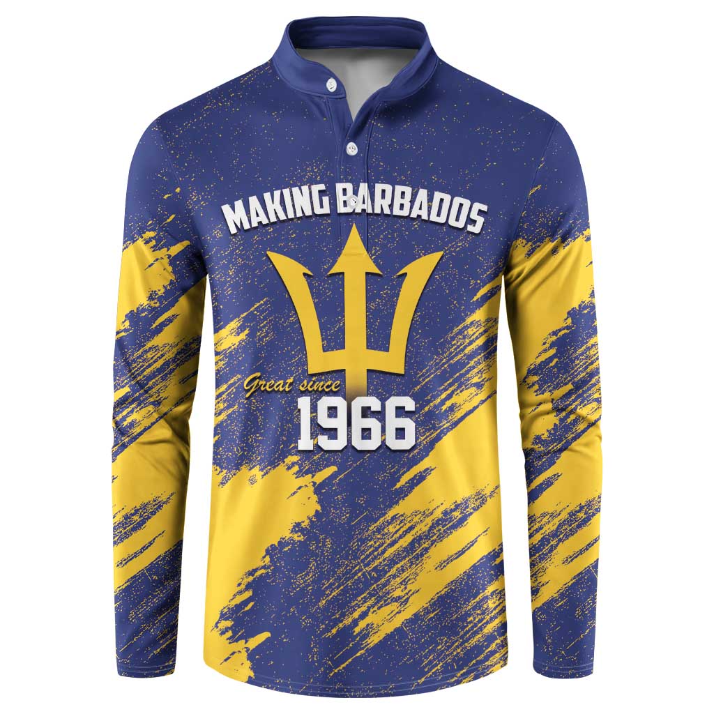 Barbados Pride Est 1966 Button Sweatshirt - Wonder Print Shop